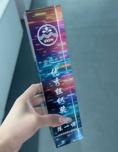 贵阳水晶奖杯定制-优秀组织奖